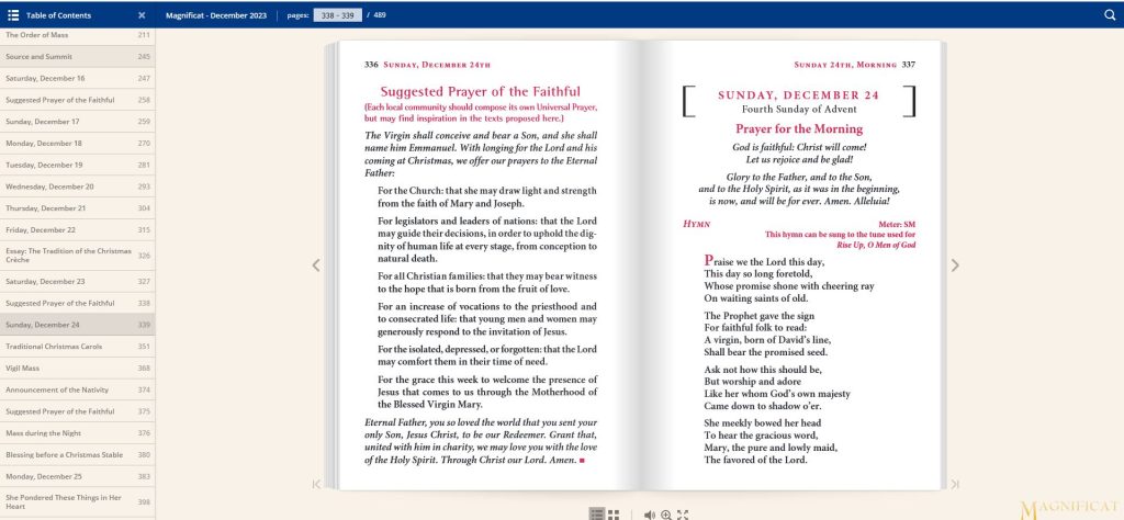 Magnificat Like a book